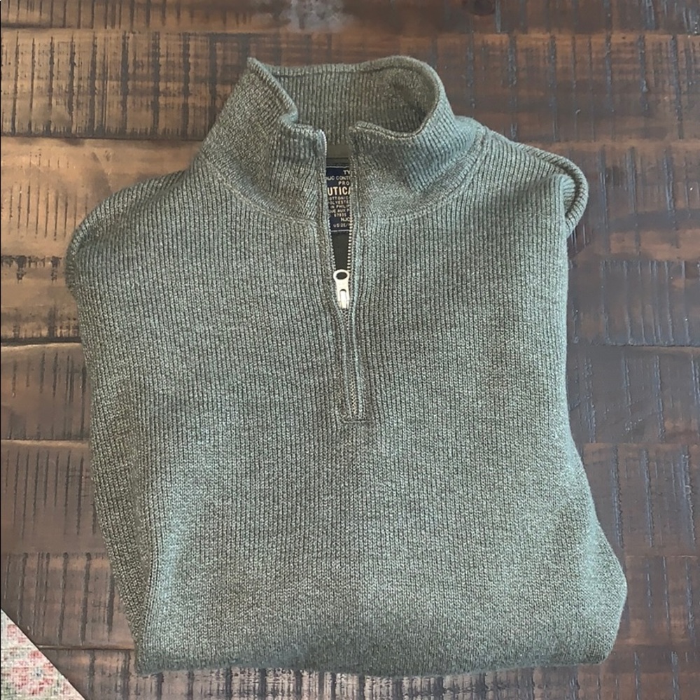 Men’s Green Nautical pullover sweater